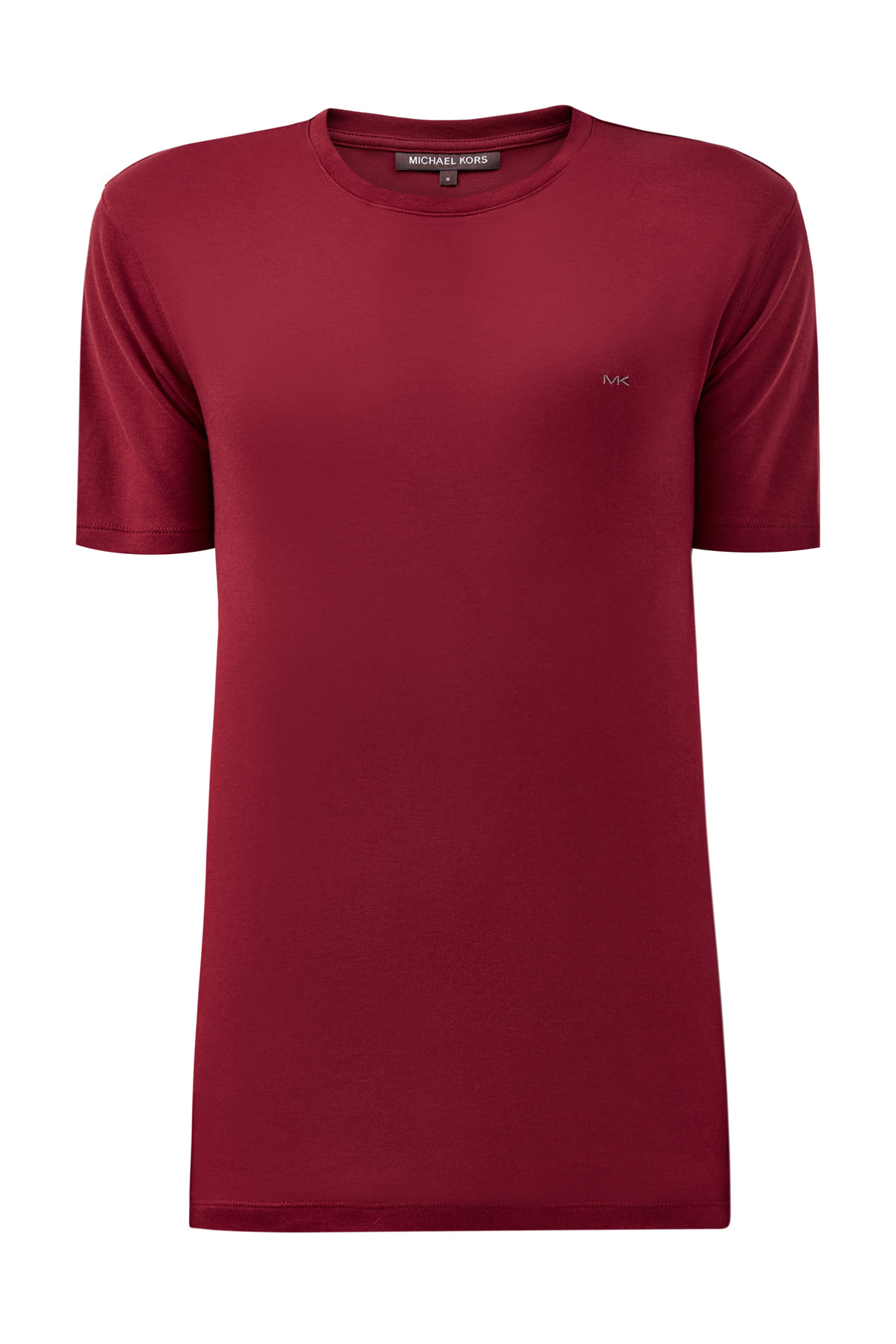 Однотонная футболка с вышитым логотипом MICHAEL KORS, цвет бордовый, размер XL - фото 1