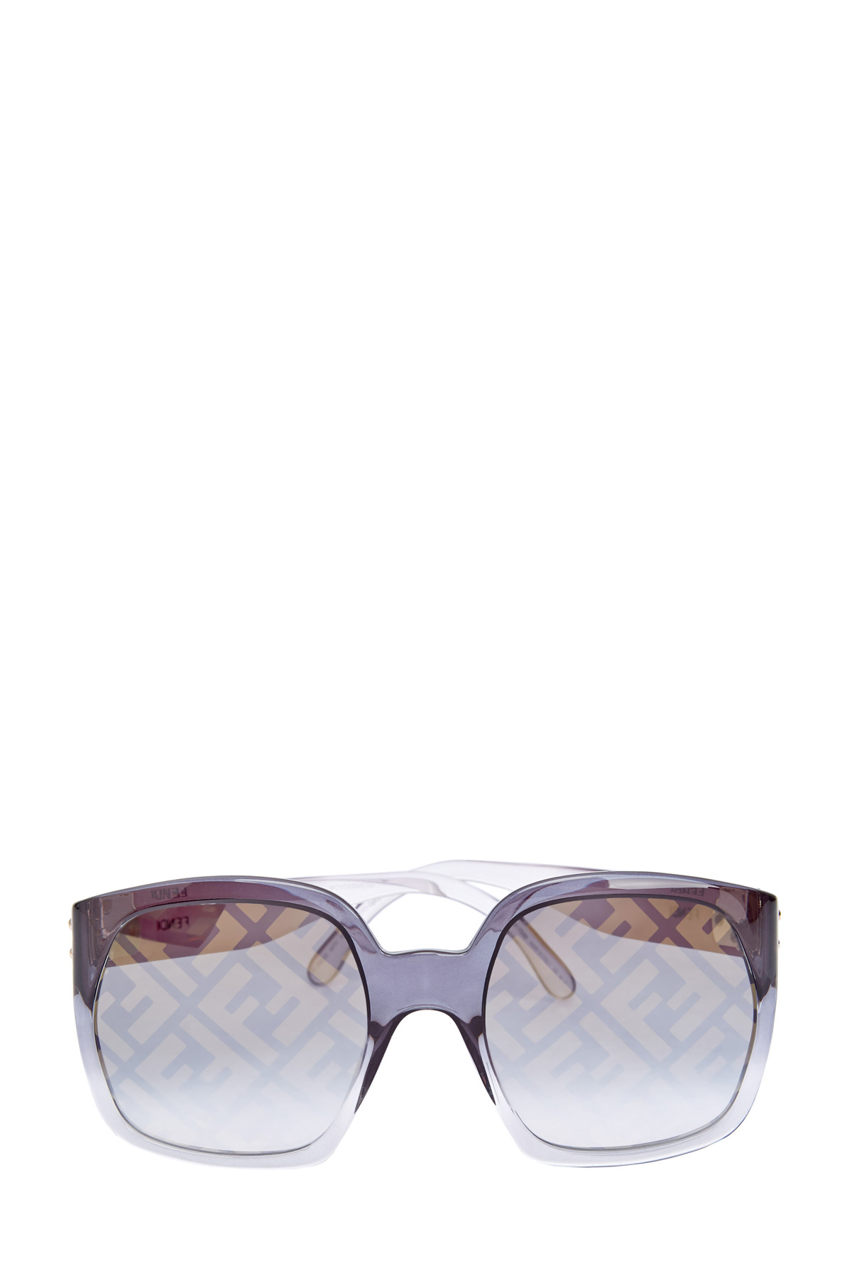 Очки-oversize Dawn в винтажном стиле с фирменным принтом FF FENDI (sunglasses), цвет серый, размер 40 - фото 1