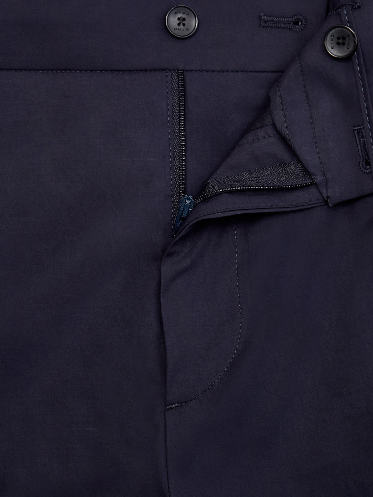 Брюки из хлопка с эластичной вставкой на поясе ETRO, цвет синий, размер 50;52;48 - фото 6