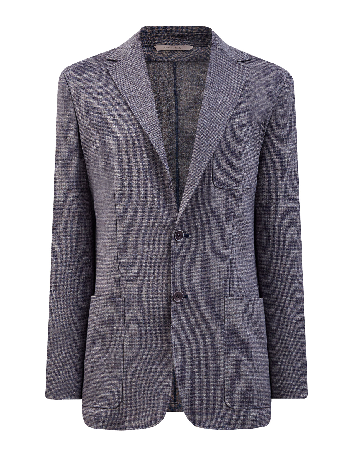 Шерстяной пиджак ручной работы с накладными карманами CANALI, цвет серый, размер 48;50;52;54;56;58 - фото 1