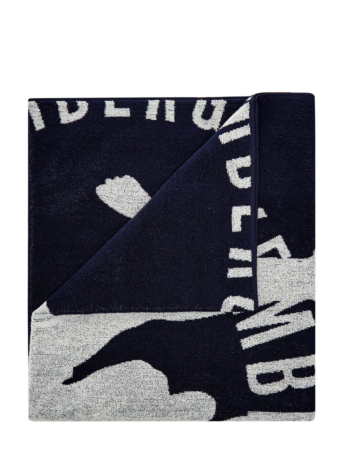 Хлопковое полотенце с контрастным принтом Soccer BIKKEMBERGS, цвет синий, размер 44 - фото 2