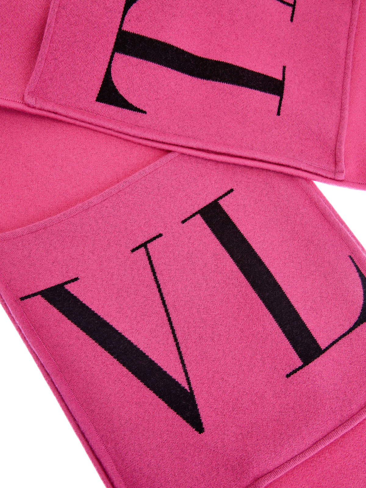 Шарф из шерстяной пряжи с объемными карманами и капюшоном VALENTINO GARAVANI, цвет розовый, размер 39;40 - фото 3