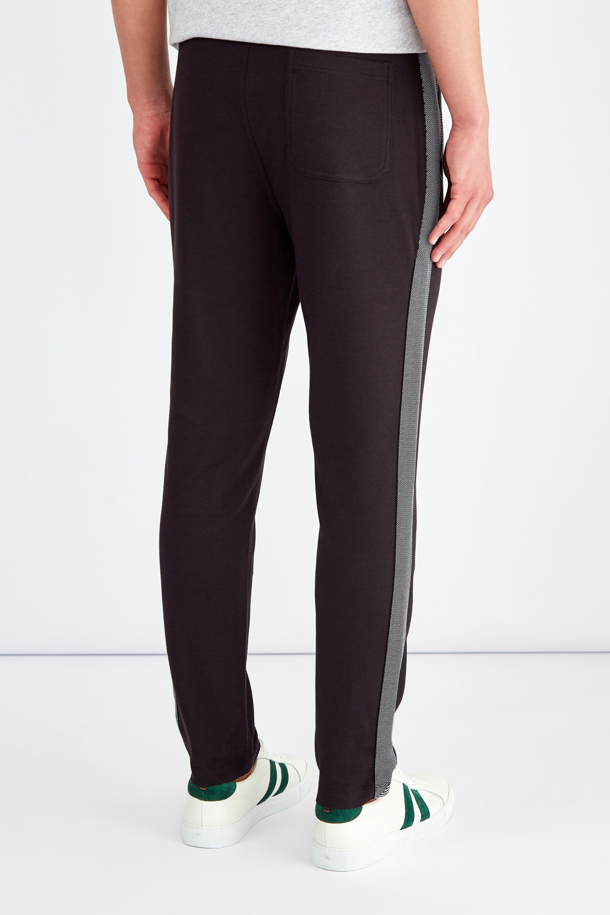 Спортивные брюки из хлопка с лампасами и накладными карманами MICHAEL KORS, цвет черный, размер L;XL;2XL - фото 4