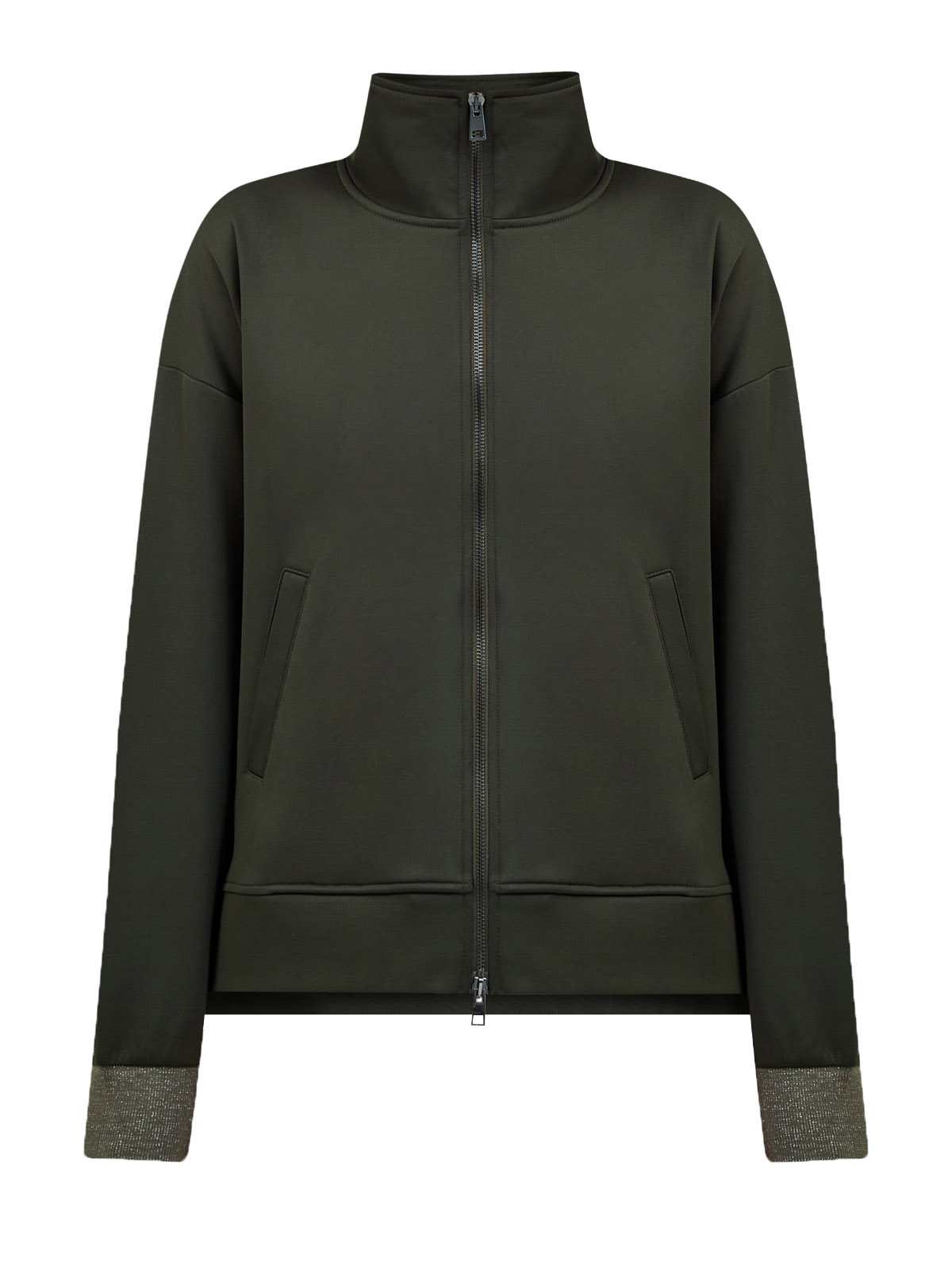 Толстовка с манжетами ламе и боковыми разрезами 89910₽