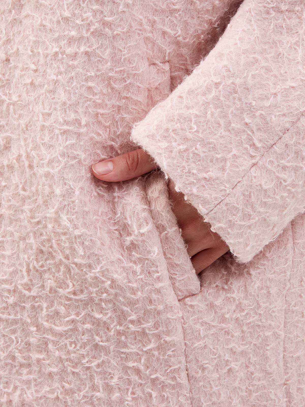 Пальто-oversize из фактурной шерсти и альпаки GIANFRANCO FERRE, цвет розовый, размер 40;42;44 - фото 5