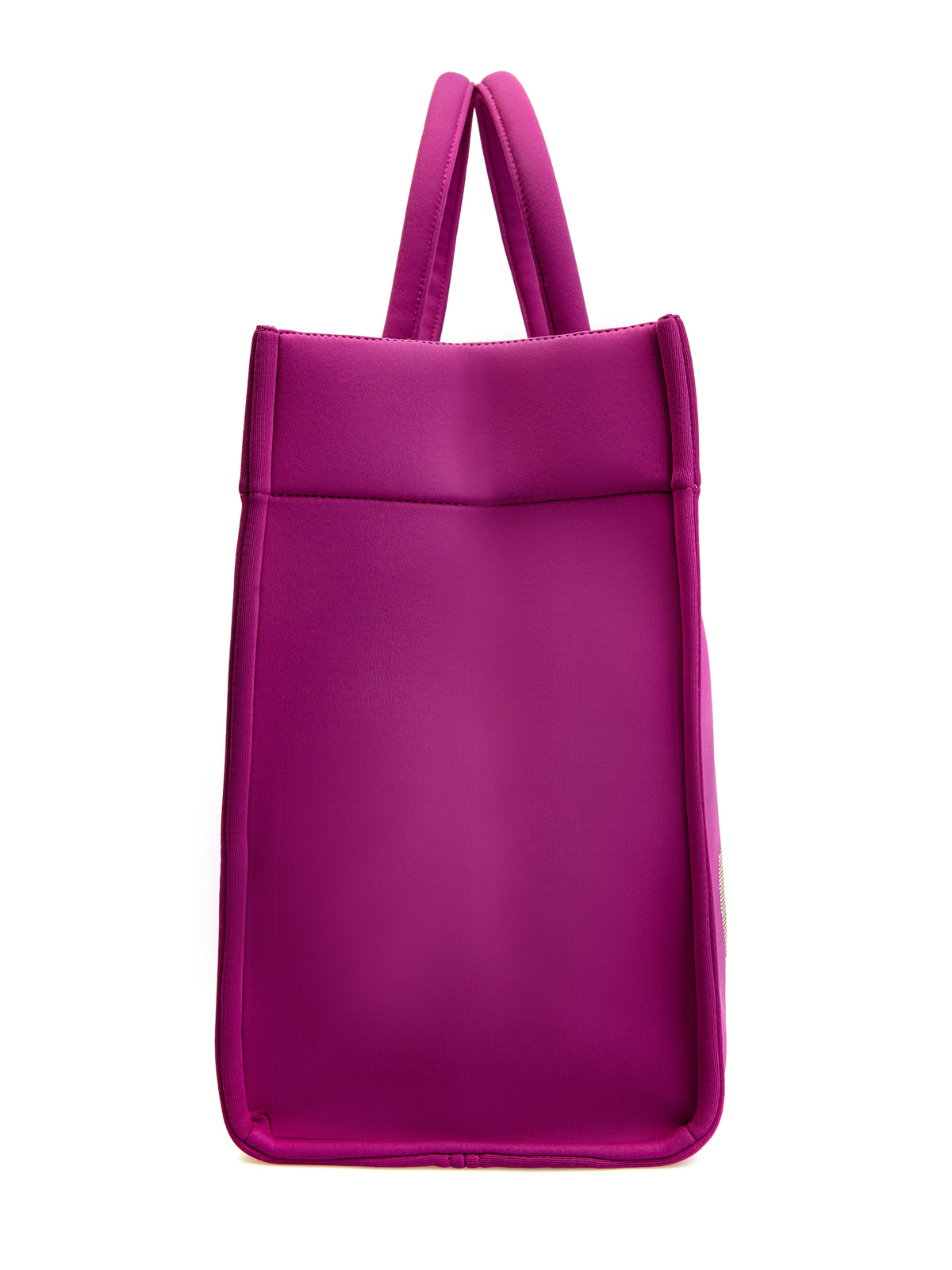 Мягкая сумка-шоппер с логотипом из мерцающих стразов FISICO, цвет фиолетовый, размер M - фото 4