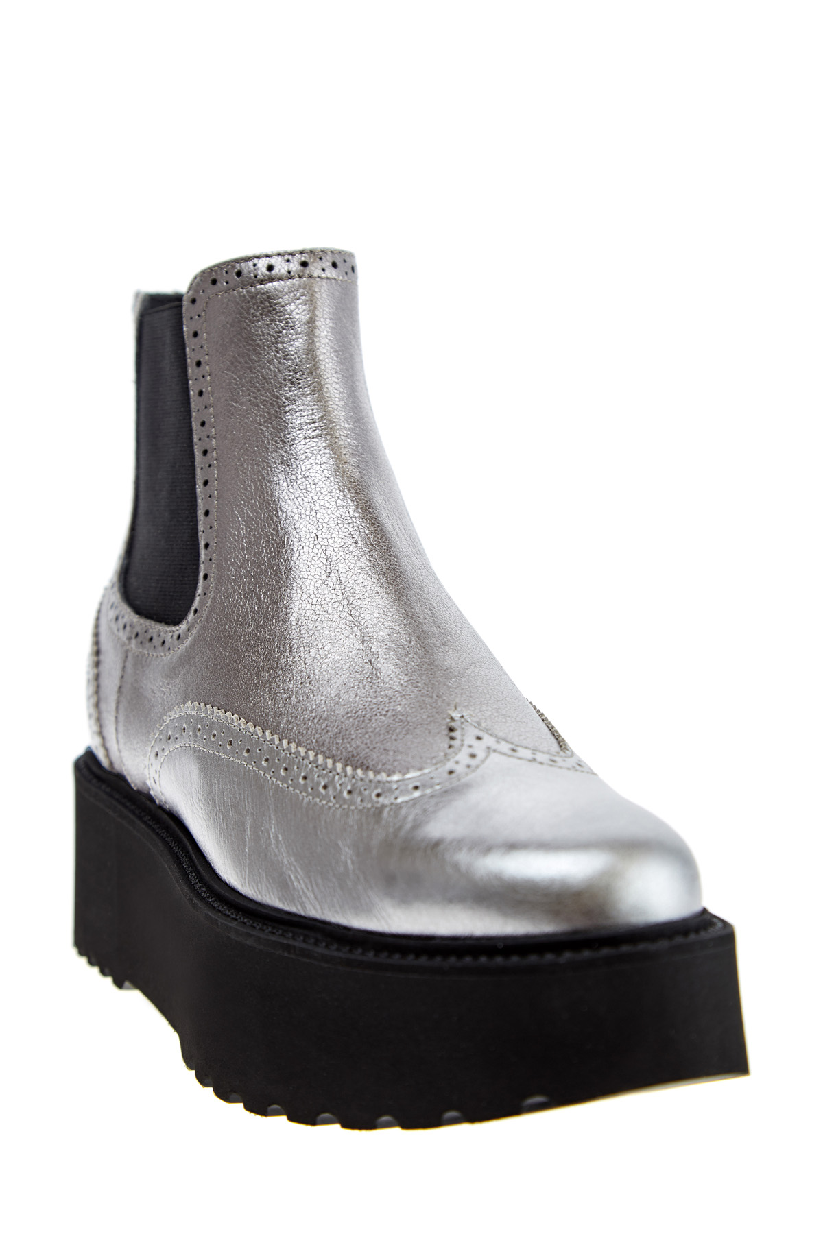 Ботинки с металлизированной отделкой с массивной подошвой HOGAN, цвет серебристый, размер 40;40.5;41 - фото 3