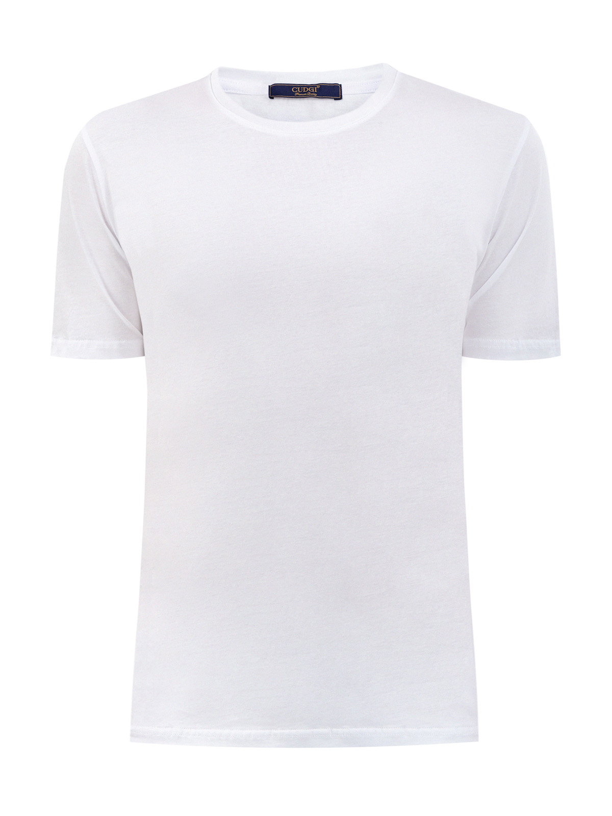 Белая футболка из гладкого хлопка джерси CUDGI, цвет белый, размер L;XL;2XL;M - фото 1