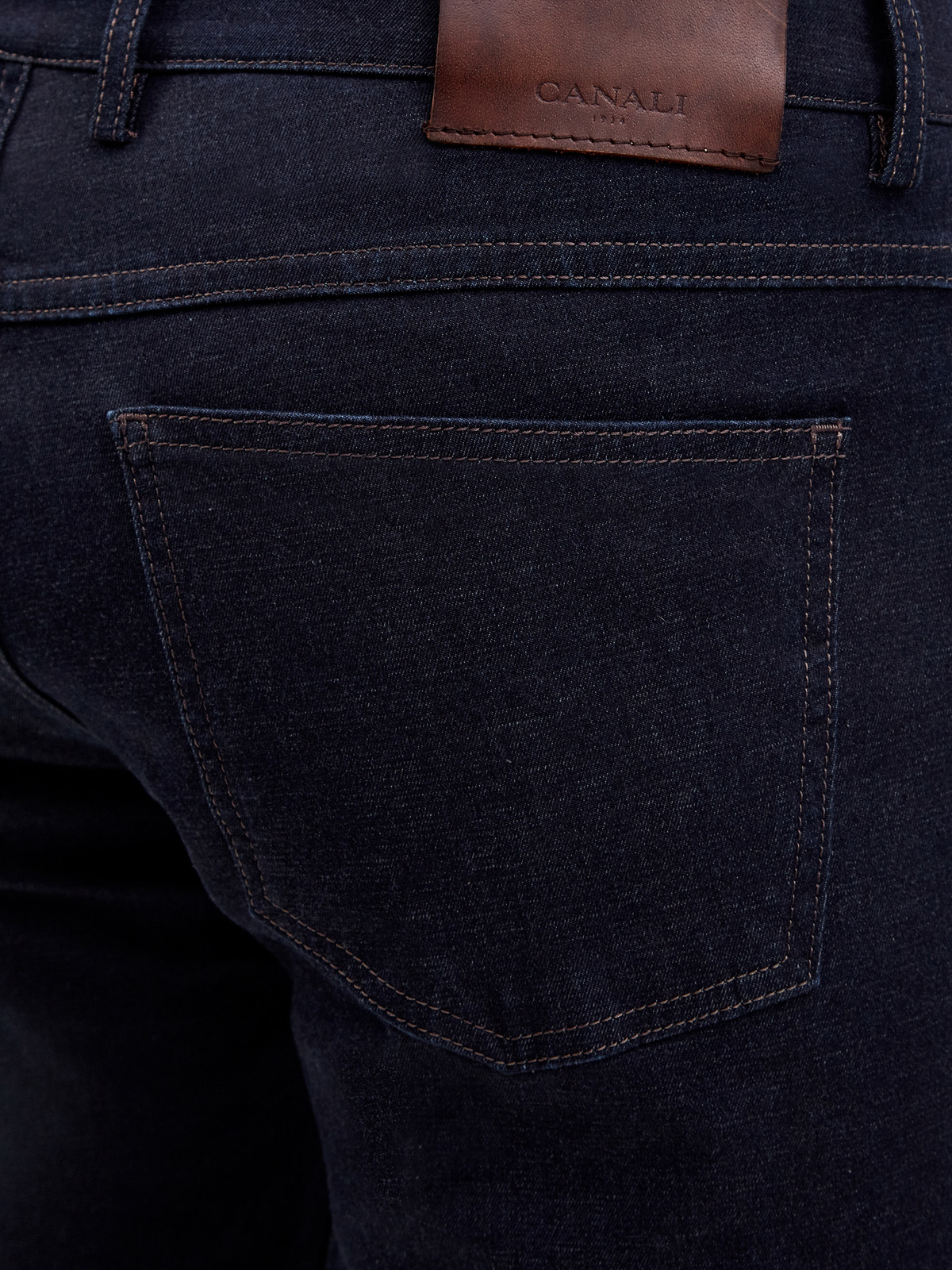 Окрашенные вручную джинсы из эластичного денима CANALI, цвет черный, размер 46;48;50;52;54;56 - фото 6