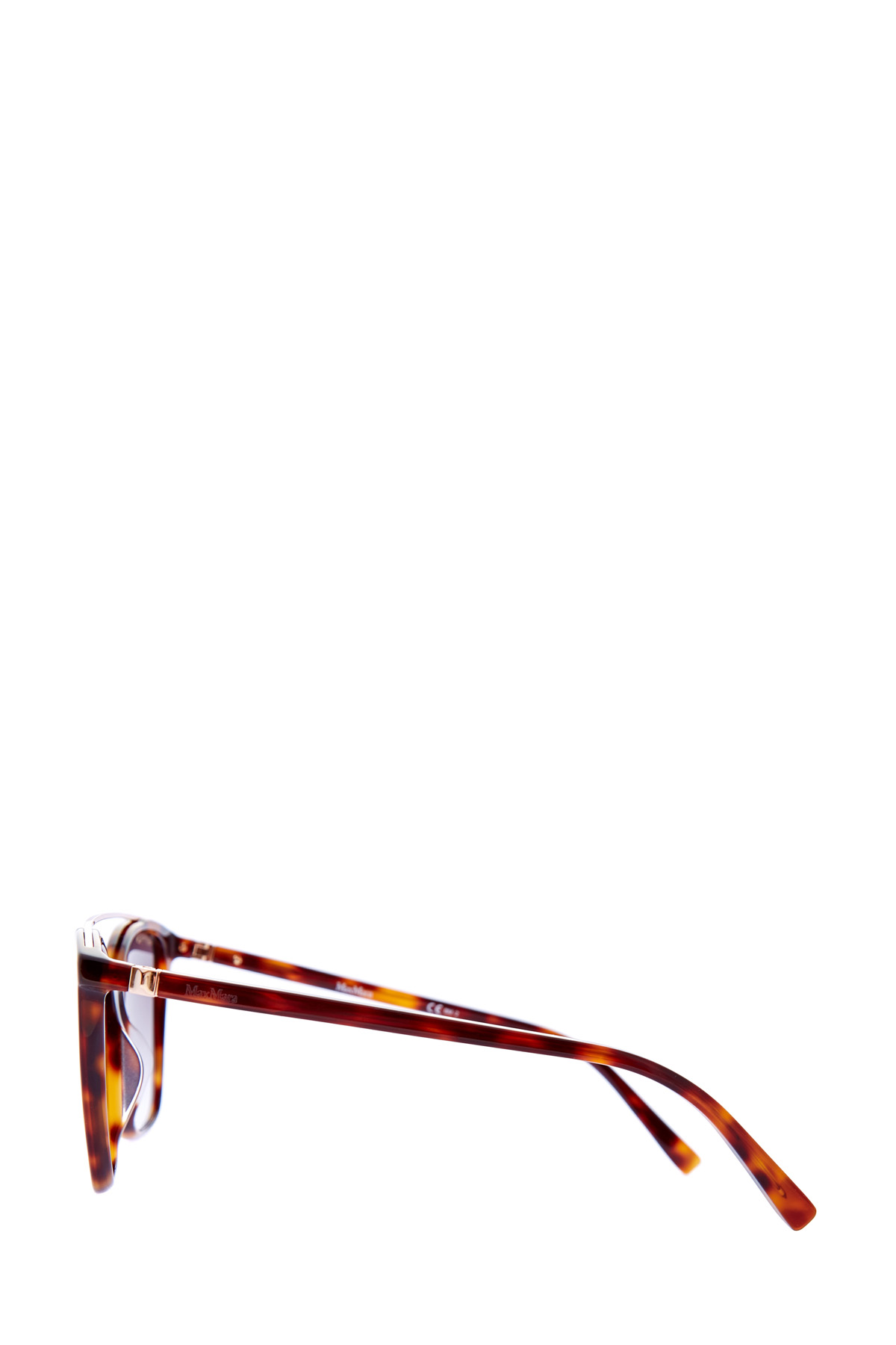 Очки-oversize в прозрачной оправе с внутренним черепаховым принтом MAX MARA (sunglasses), размер 40 - фото 4