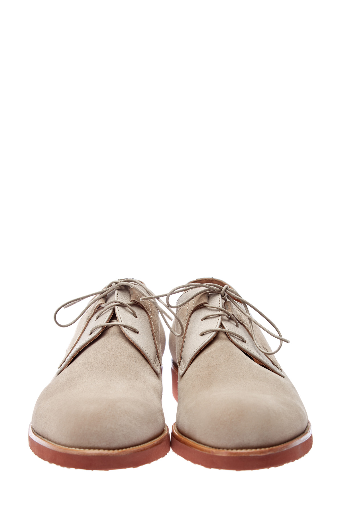 Замшевые туфли-дерби с фигурной отделкой MORESCHI, цвет бежевый, размер 41;41.5;42;42.5;43;44;45 - фото 6