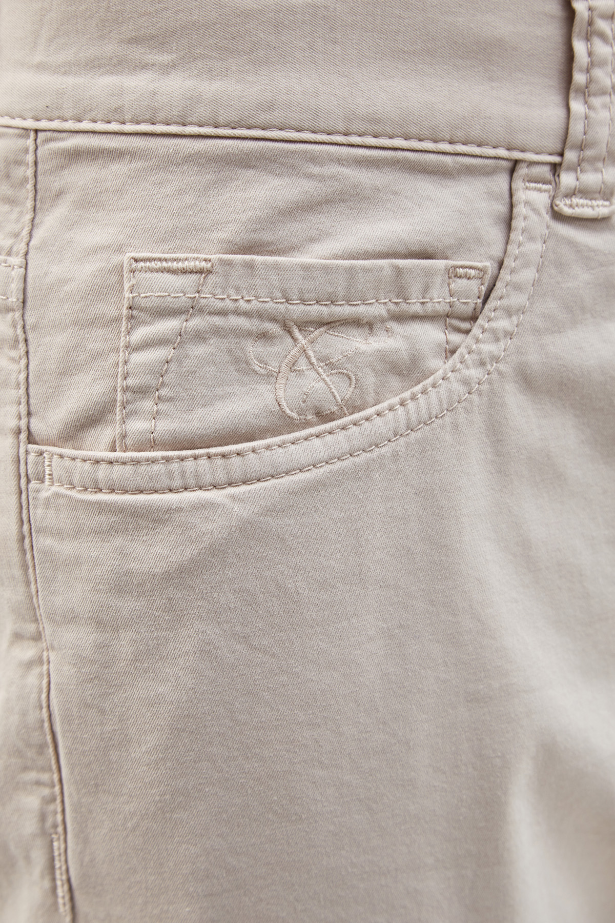Базовые брюки-чинос из бархатистого хлопка CANALI, цвет бежевый, размер 48 - фото 3