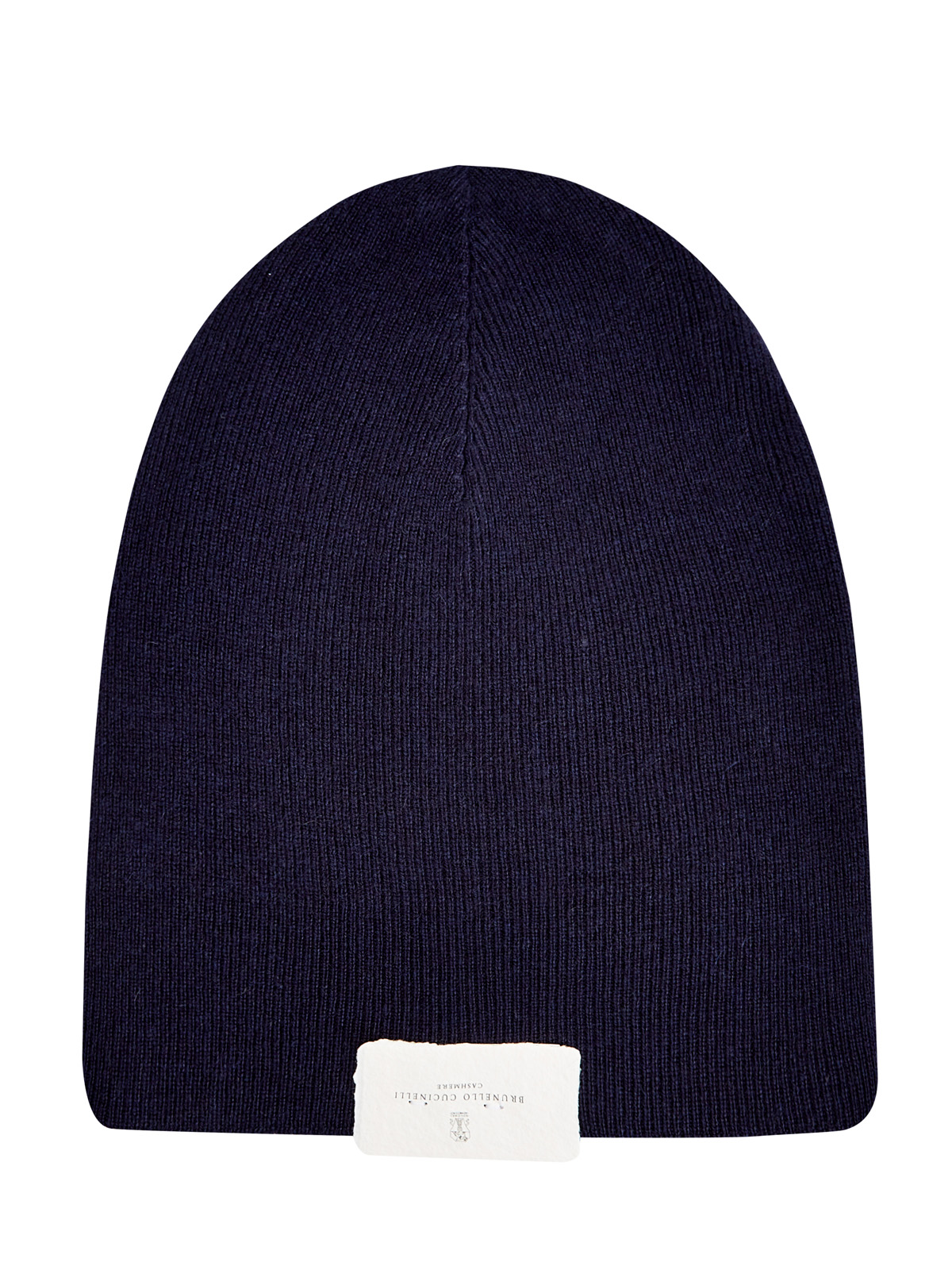 Однотонная шапка из кашемировой пряжи английской вязки BRUNELLO CUCINELLI, цвет синий, размер M;L;XL