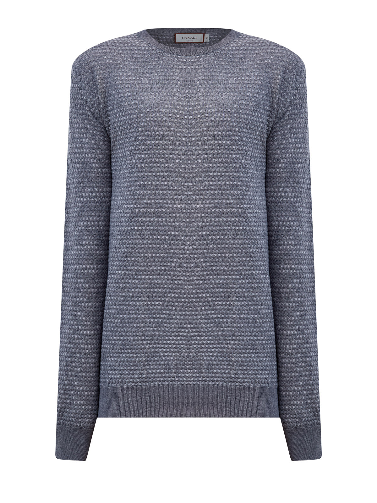 

Джемпер из тонкой мериносовой шерсти с фактурным узором, Серый, Джемпер из тонкой мериносовой шерсти с фактурным узором