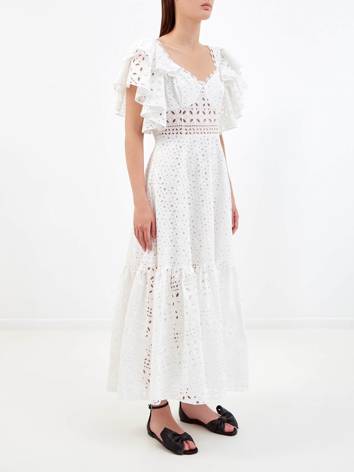 Платье с открытой спиной и ажурной отделкой Breezy Batista CHARO RUIZ IBIZA, цвет белый, размер M;S - фото 3