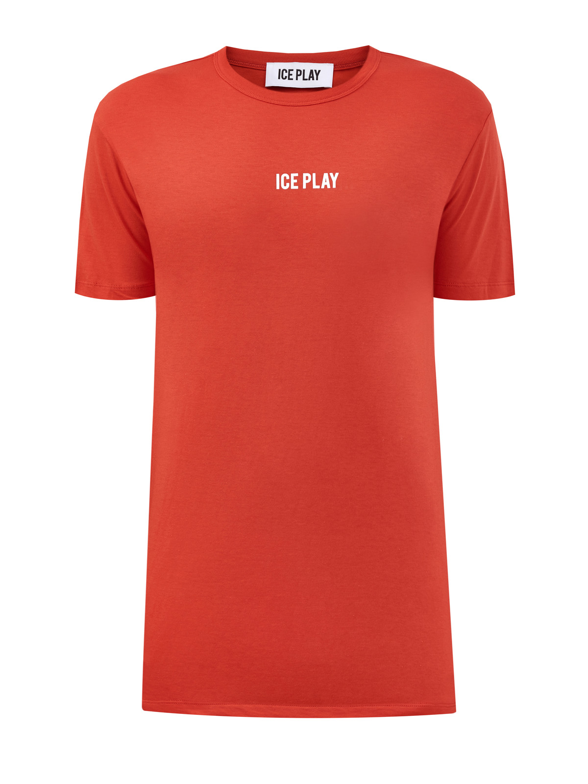 Хлопковая футболка с контрастным логотипом бренда ICE PLAY, цвет оранжевый, размер L - фото 1