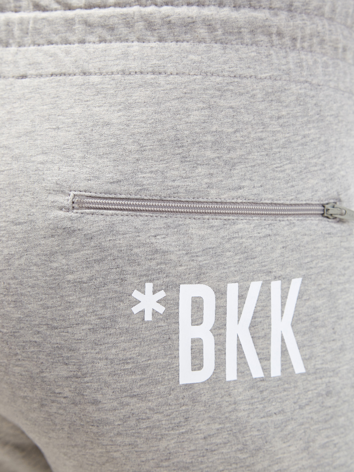 Джоггеры из меланжевого хлопка с принтом Property of BKK BIKKEMBERGS, цвет серый, размер S;L;XL;2XL;M - фото 7