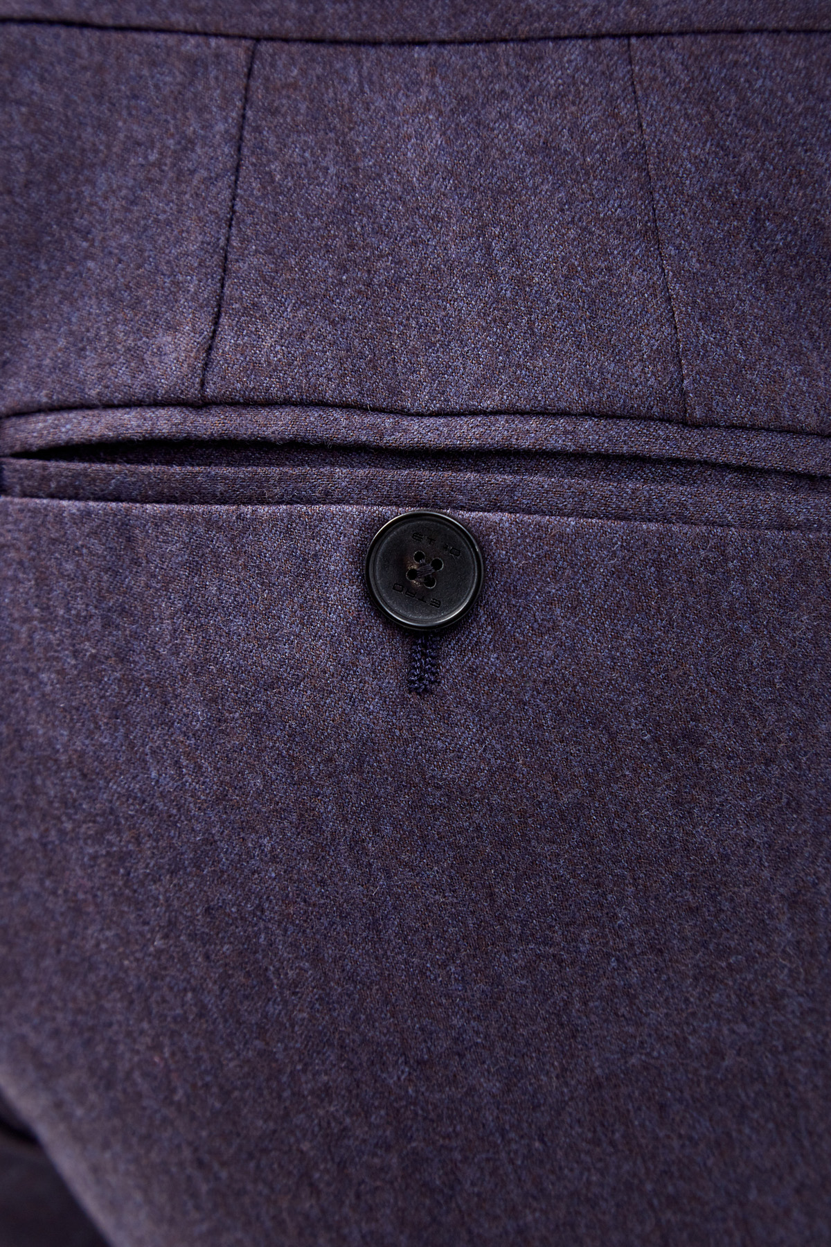 Классические брюки из шерстяной фланели ETRO, цвет фиолетовый, размер 48;54;50 - фото 6