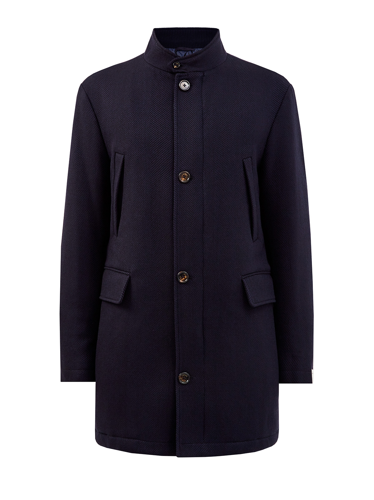 Шерстяное пальто оттенка индиго в классическом стиле ELEVENTY, цвет синий, размер 54;56;58