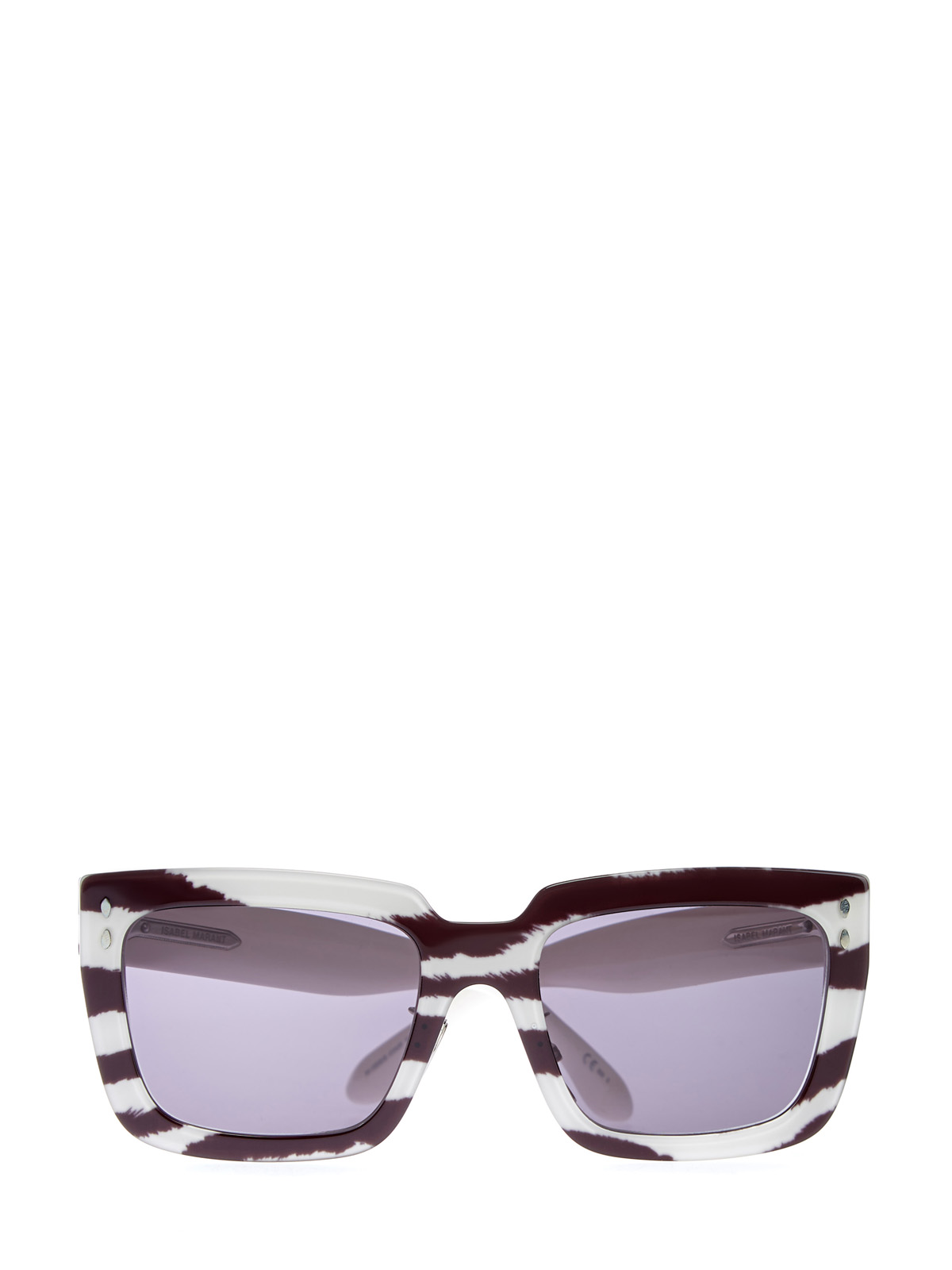 Солнцезащитные очки с принтом и металлизированным логотипом Isabel Marant(sunglasses), цвет черно-белый, размер 40;42;44;46;38