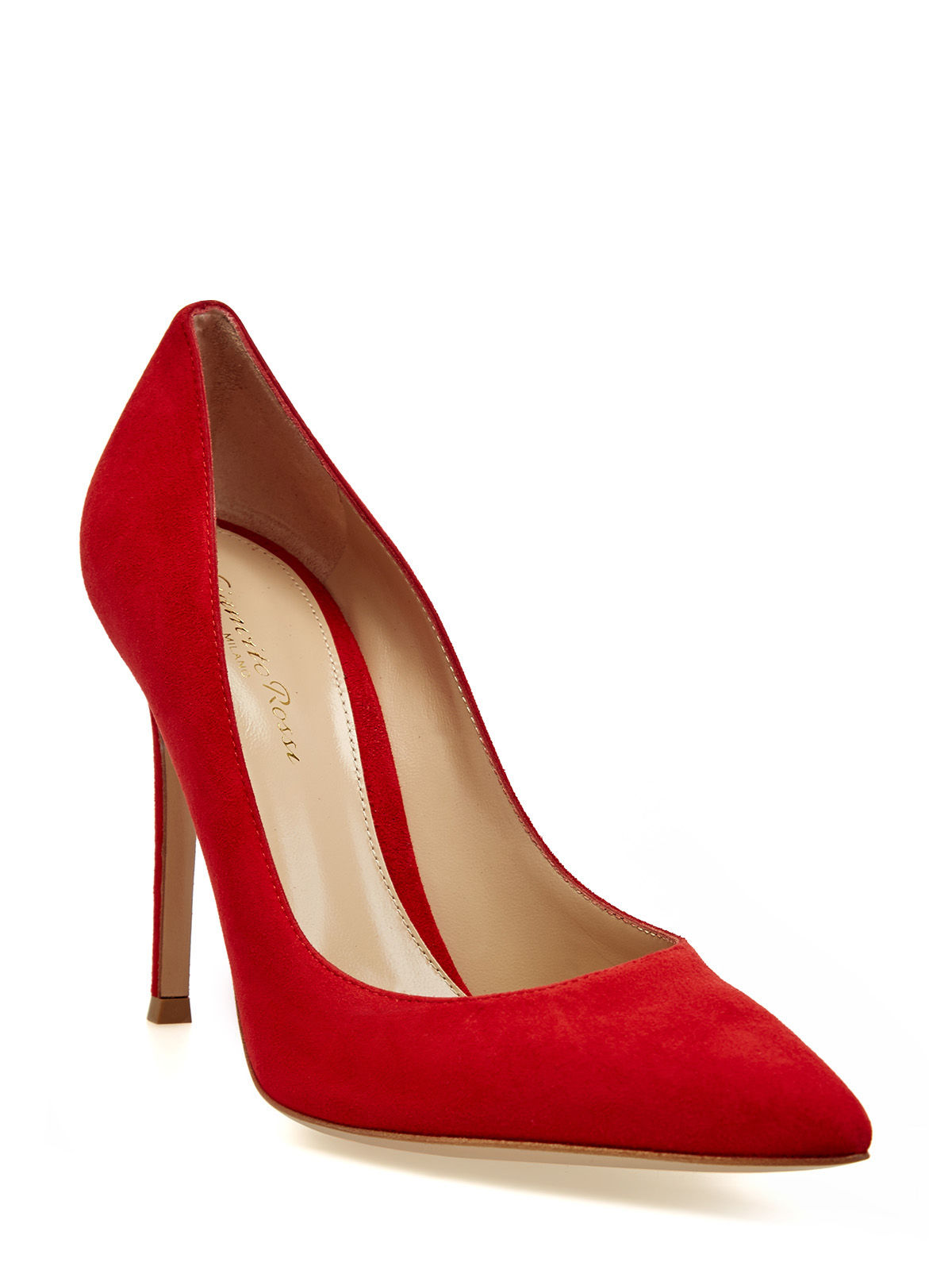 Высокие туфли Gianvito 105 из замши GIANVITO ROSSI, цвет красный, размер 36.5;37;37.5;38.5;39;39.5;40;40.5 - фото 2