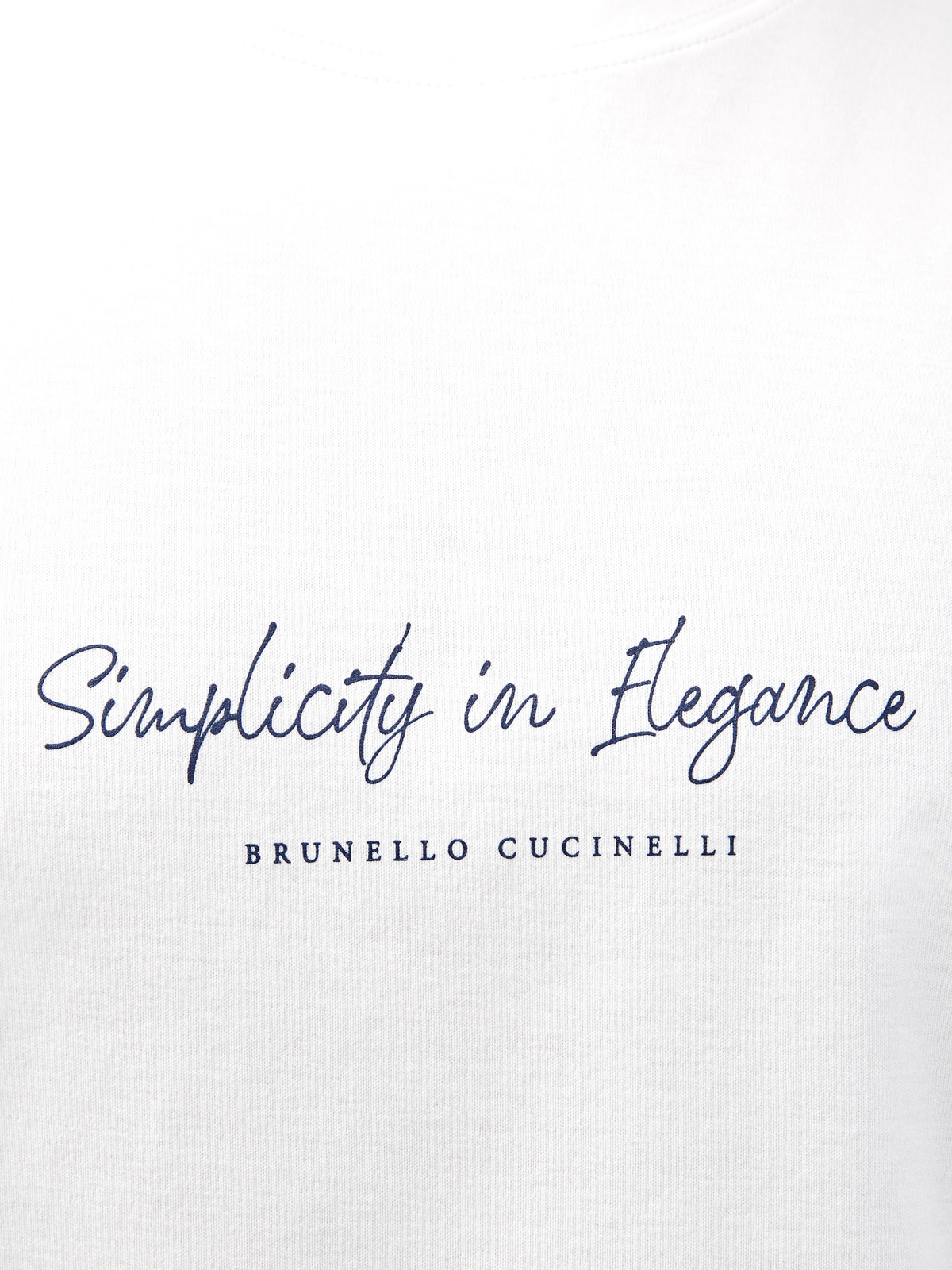 Однотонная футболка из джерси с принтом Simplicity in Elegance BRUNELLO CUCINELLI, цвет белый, размер 54;56;58;60;52 - фото 5