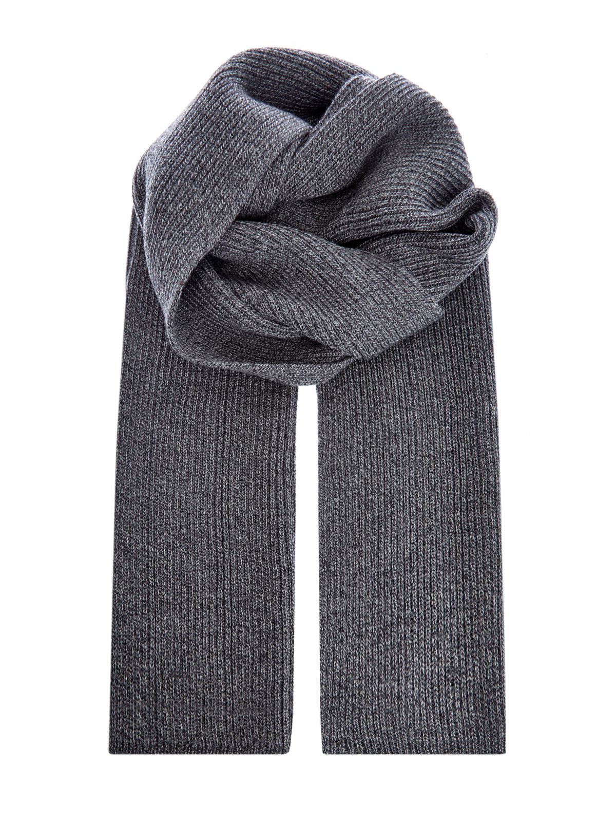 Однотонный шарф из мягкой шерсти мериноса CANALI, цвет серый, размер 40;42;44 - фото 1