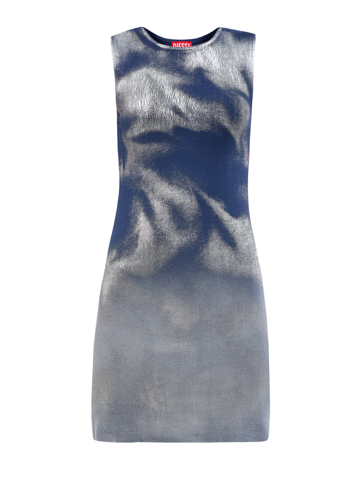Облегающее платье-мини M-Idony с эффектом металлик DIESEL, цвет синий, размер 40;42