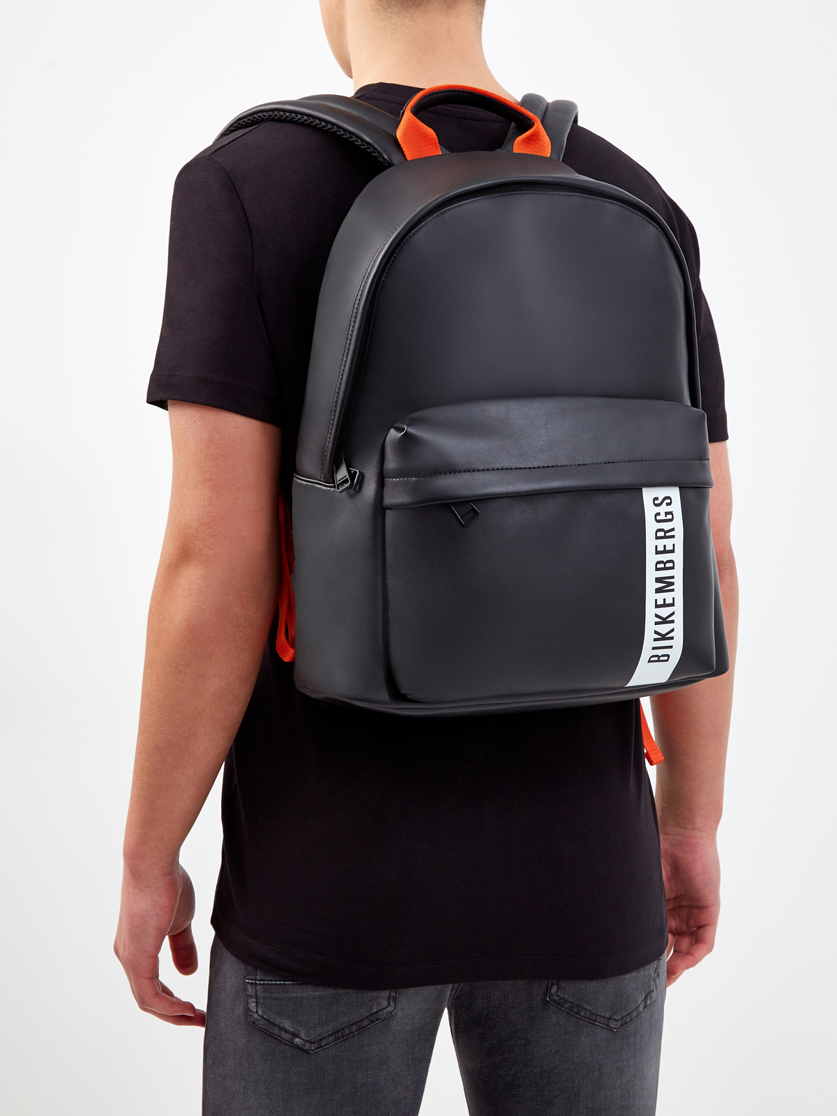 Монохромный рюкзак White Label из матовой эко-кожи BIKKEMBERGS, цвет черный, размер 5;6;7;8;9 - фото 2