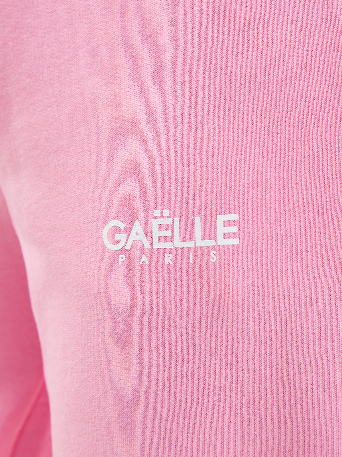 Хлопковые брюки-джоггеры с логотипом и кулисками Bonbon GAELLE PARIS, цвет розовый, размер 40;42;38 - фото 5