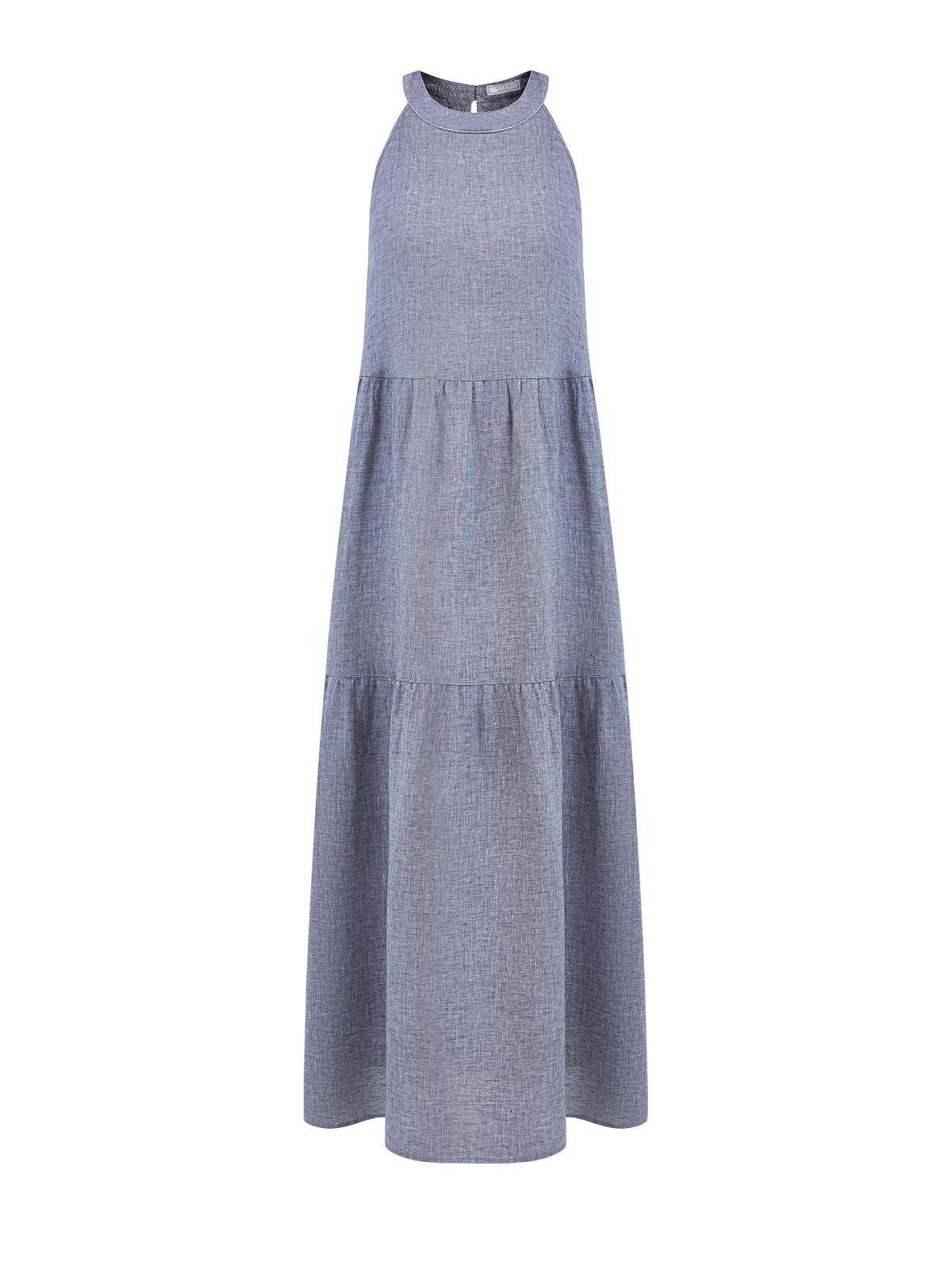 Льняное платье-макси с ювелирными цепочками Punto Luce 49840₽
