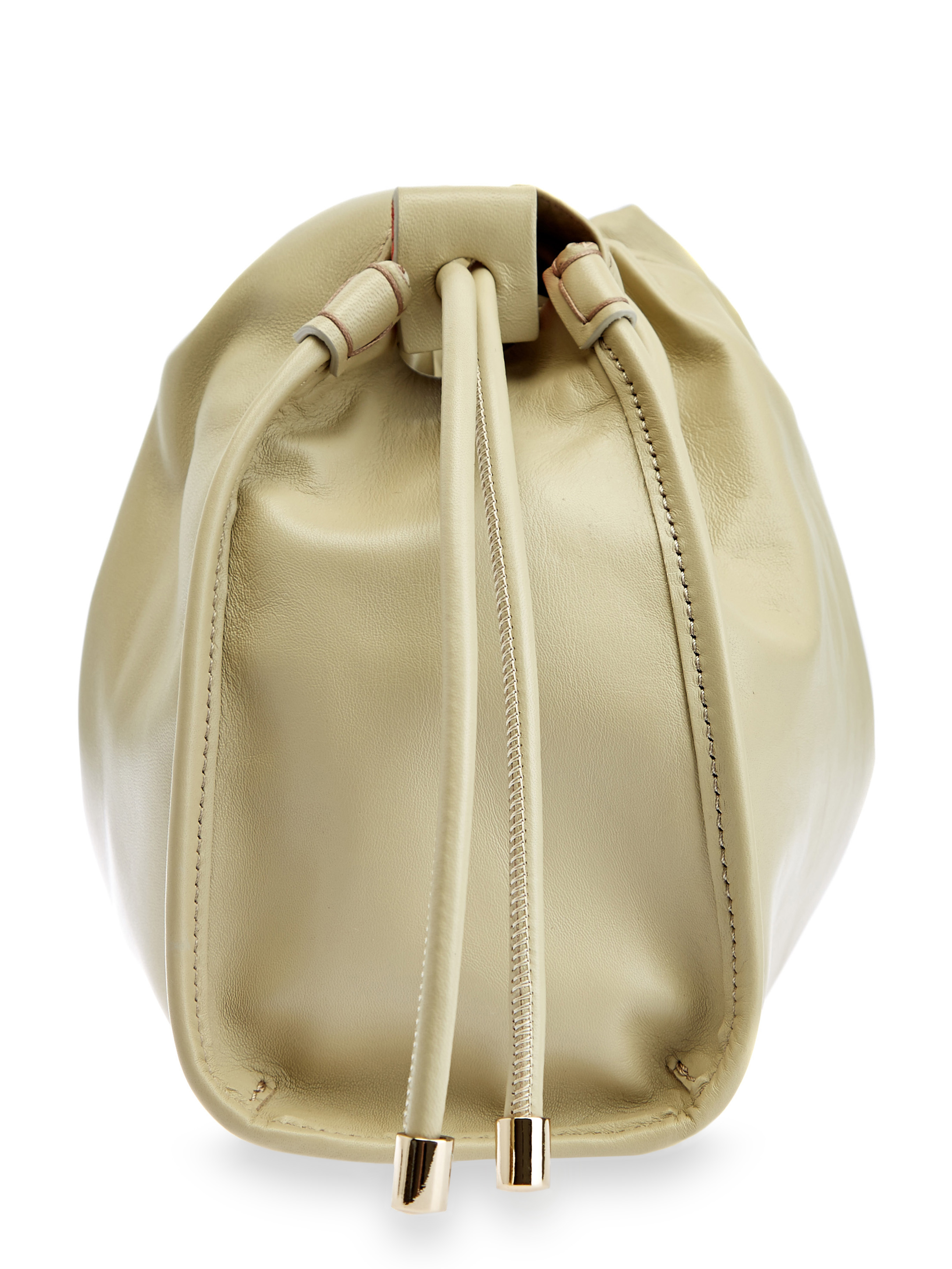 Мягкая сумка ручной работы из кожи наппа SANTONI, цвет бежевый, размер 36;36.5;37.5;38;38.5;39;39.5;40;40.5;37 - фото 4