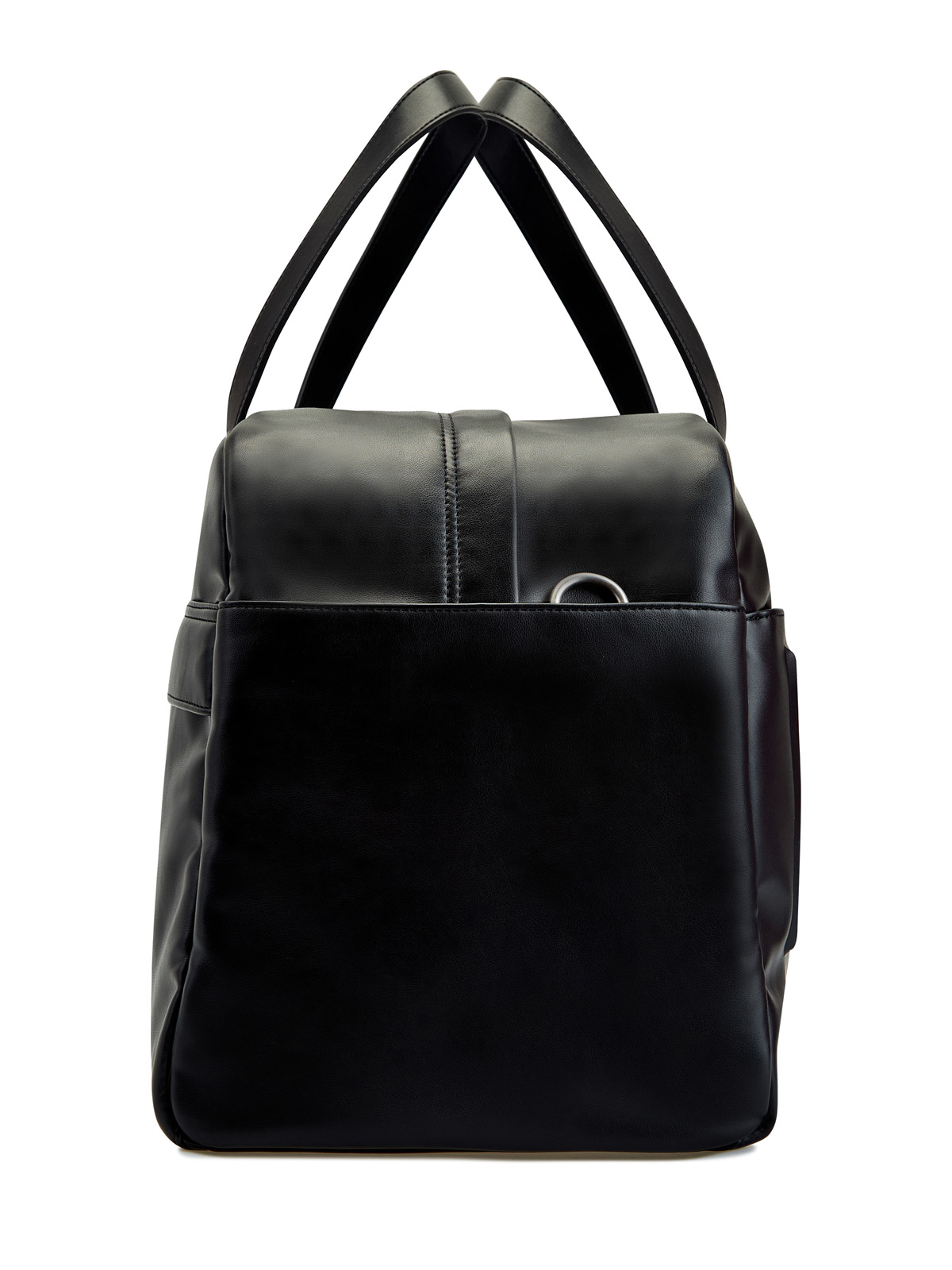 Дорожная сумка из гладкой эко-кожи с фактурным логотипом DIESEL, цвет черный, размер 40;41;42;43;44;45 - фото 3