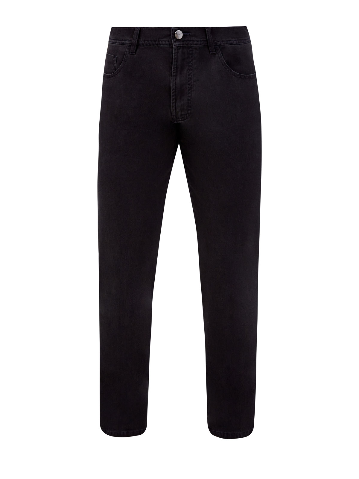 Утепленные джинсы из денима с контрастной прострочкой CANALI, цвет черный, размер 48;50;52;54;56;58 - фото 1