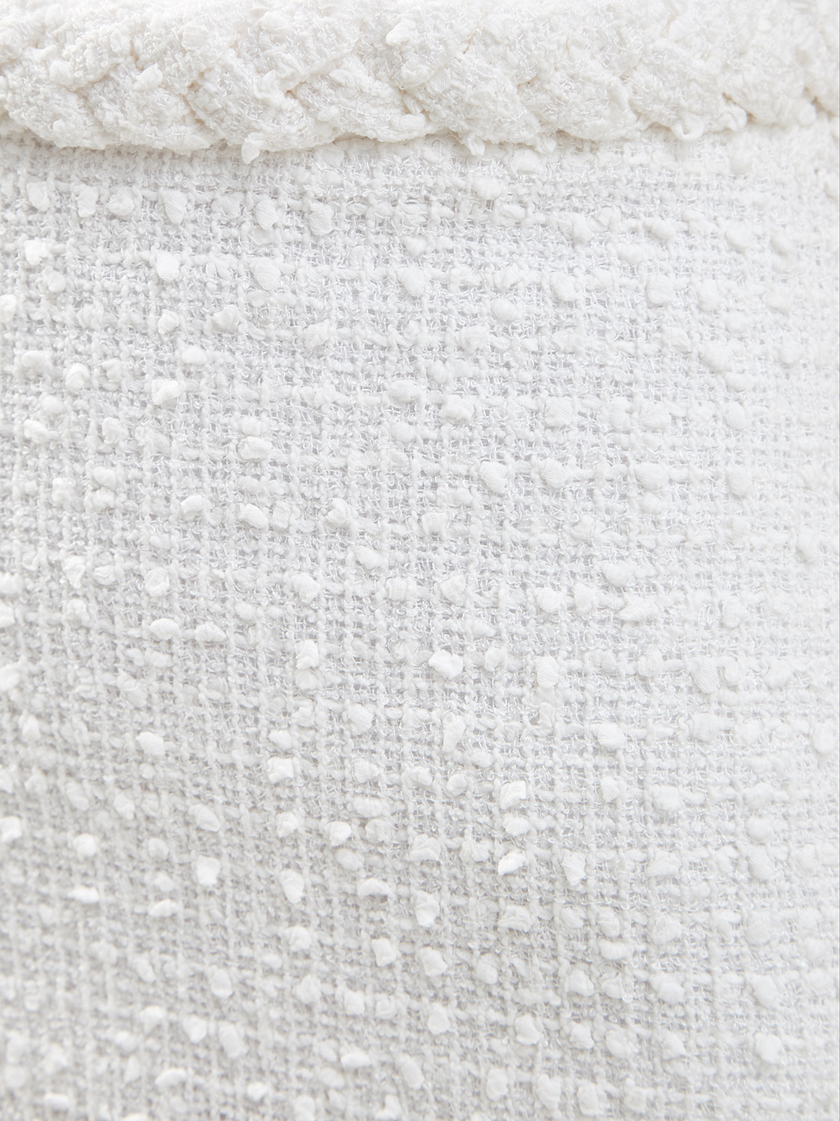 Юбка из хлопкового твида с объемным поясом VALENTINO, цвет белый, размер 42;40 - фото 5
