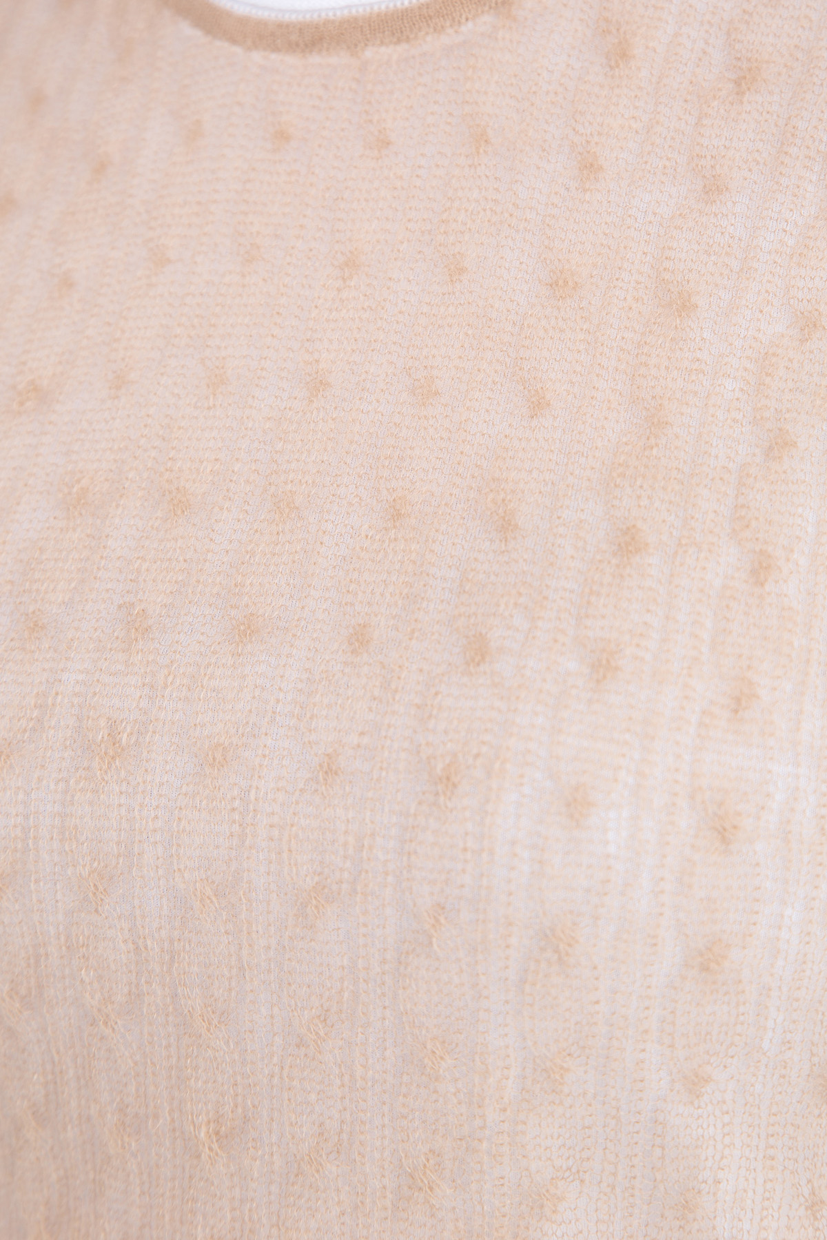 Двухслойный топ из джерси и шерстяной пряжи узорной вязки