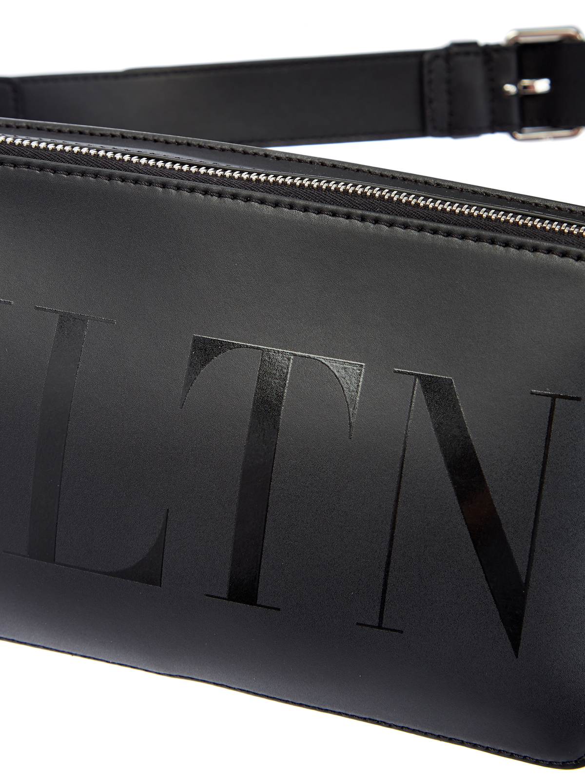 Поясная сумка из гладкой кожи с принтом VLTN VALENTINO, цвет черный, размер 40;41;43;46;44 - фото 6