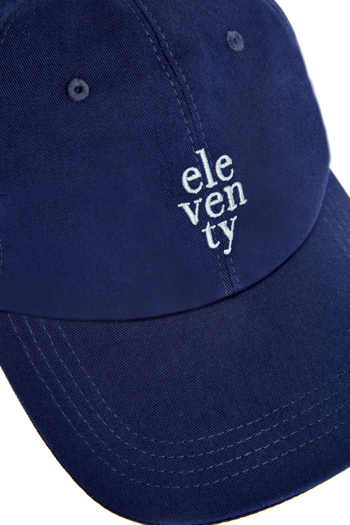 Бейсболка из хлопкового денима с вышитой монограммой бренда ELEVENTY, цвет синий, размер 44 - фото 4