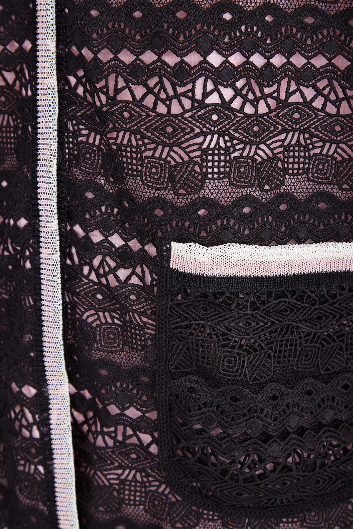 Летнее пальто из кружева с утепленной нейлоновой подкладкой ERMANNO SCERVINO, цвет черный, размер 42;46 - фото 5
