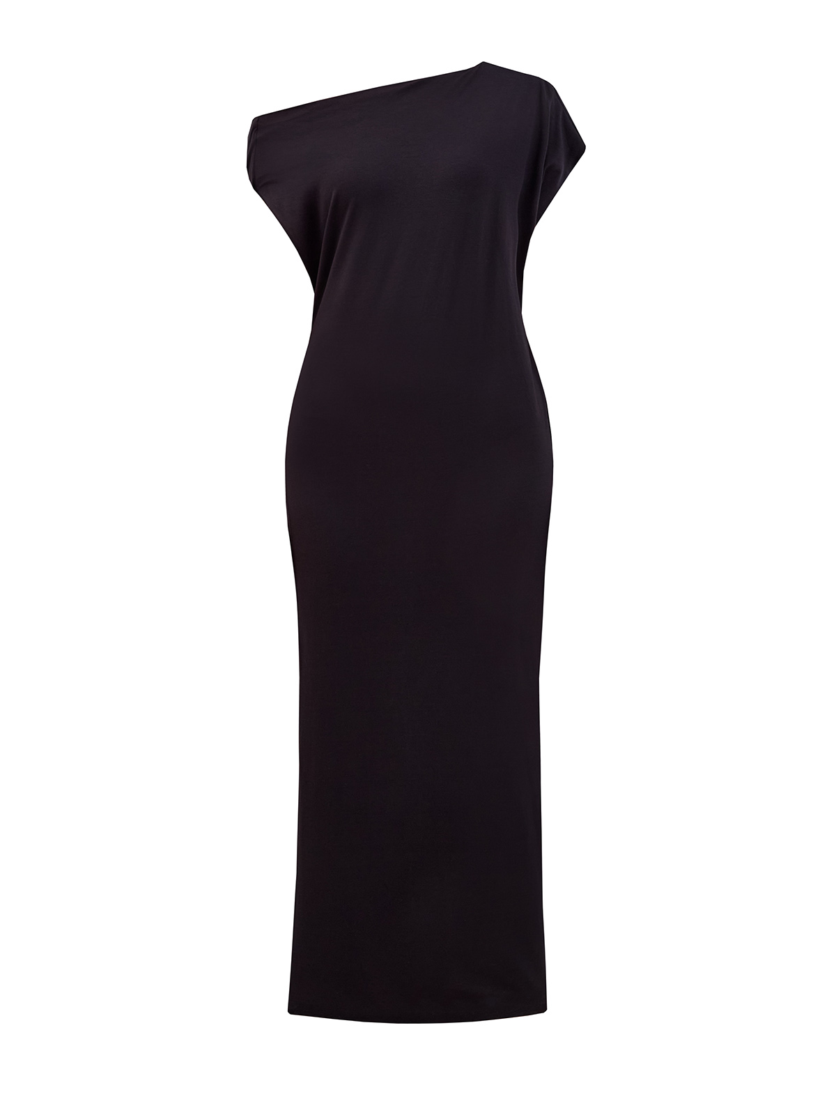 Облегающее платье-миди с асимметричным вырезом и завязками GENTRYPORTOFINO, цвет черный, размер 42;44;46