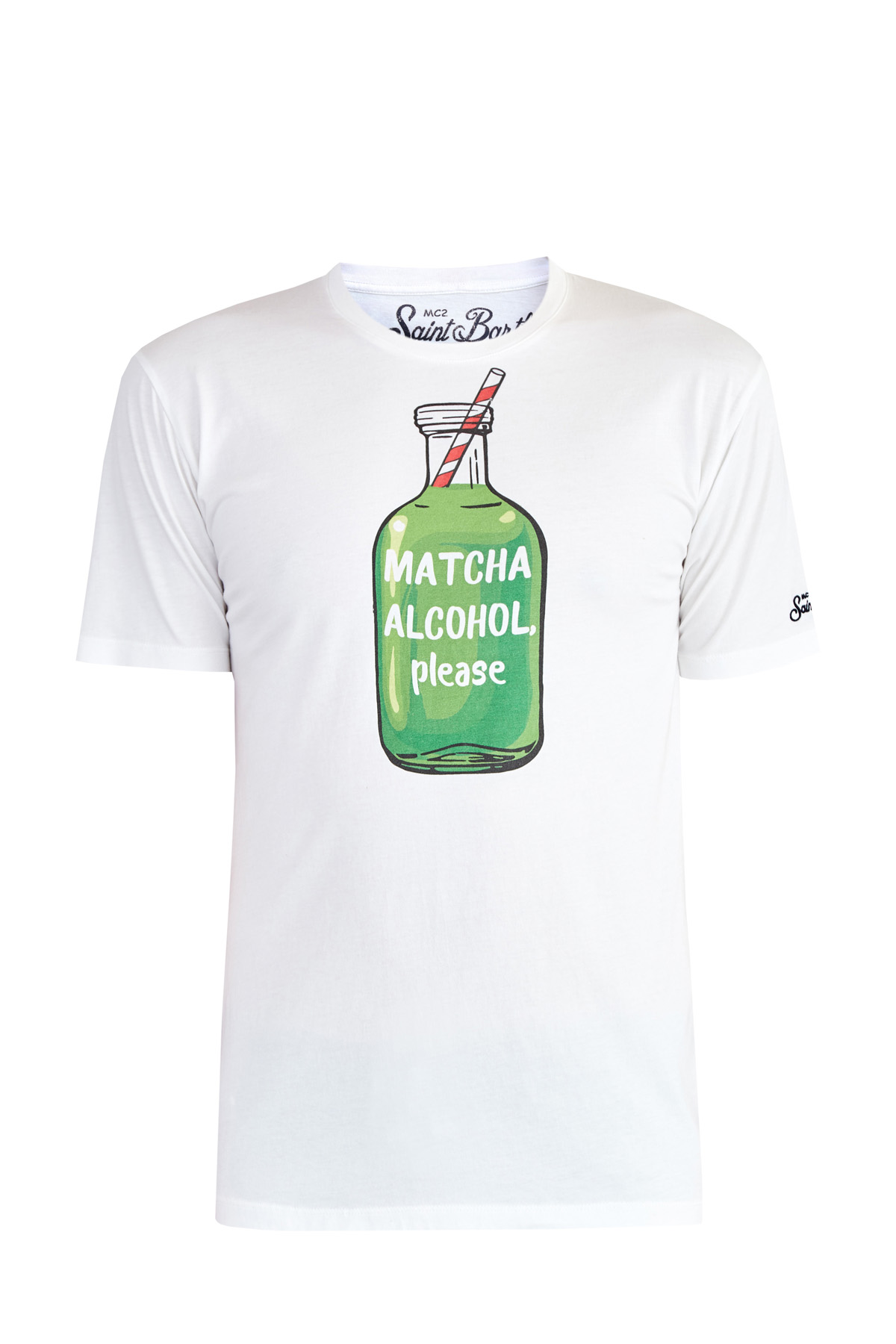 

Белая футболка с акварельным принтом из плотного джерси