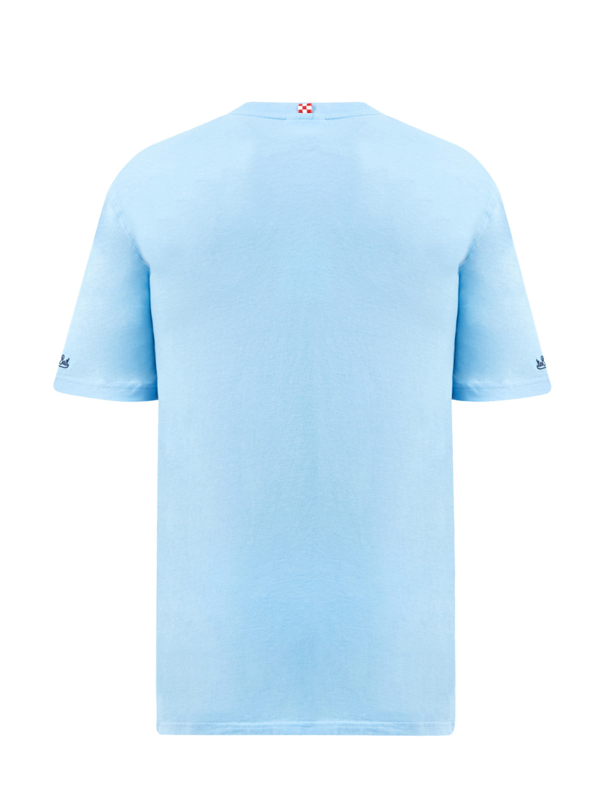 Хлопковая футболка свободного кроя с принтом MC2 SAINT BARTH, цвет голубой, размер 2XL - фото 2