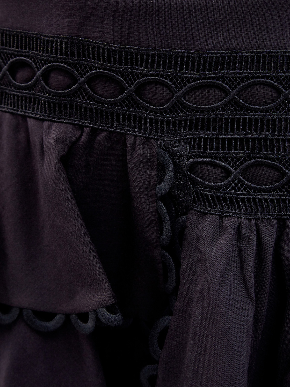 Хлопковая юбка Shelley с широкими оборками CHARO RUIZ IBIZA, цвет черный, размер L;S;M - фото 5