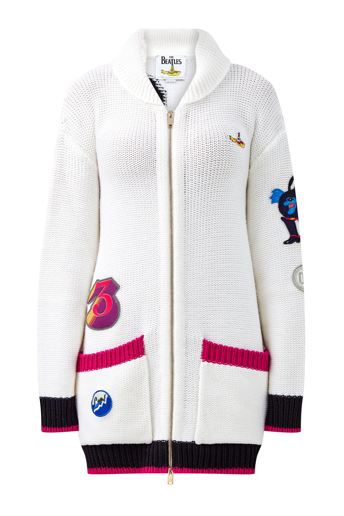 

Шерстяной кардиган «All Together Now» с интарсией на спинке, Белый, Шерстяной кардиган «All Together Now» с интарсией на спинке