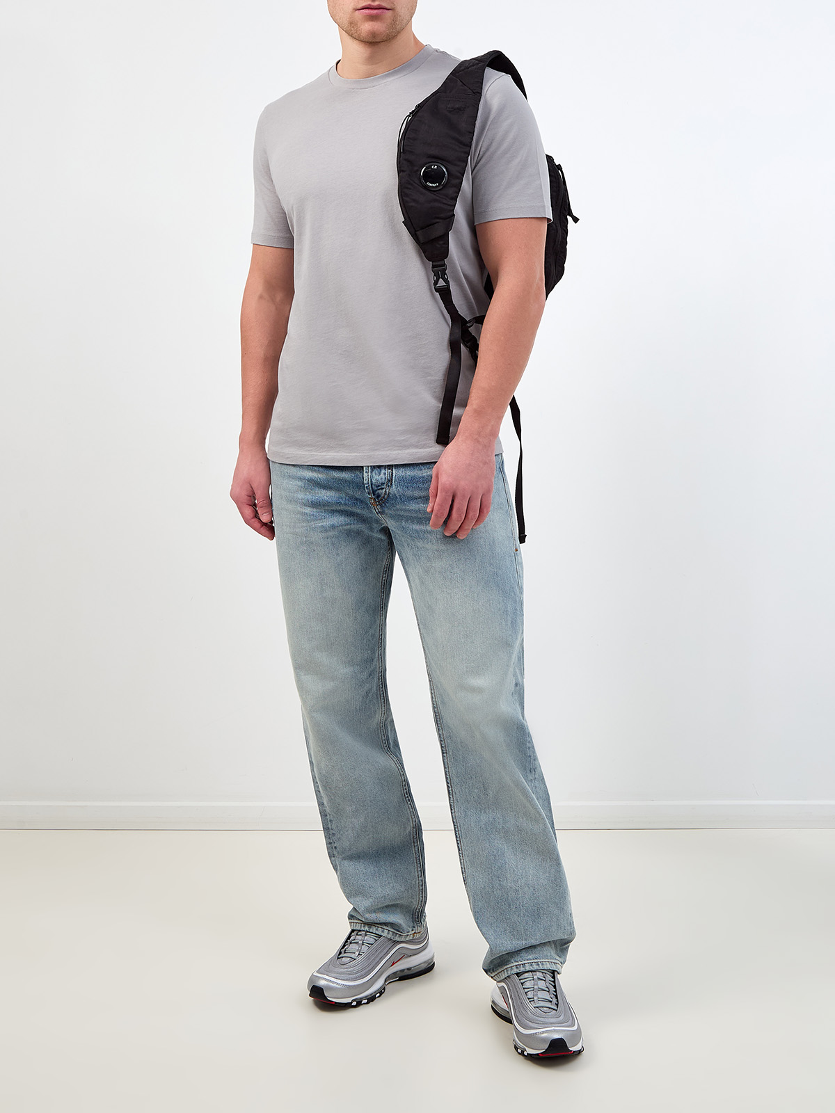Хлопковая футболка с графическим принтом Goggle Hood C.P.COMPANY, цвет серый, размер S;M;L;XL - фото 2