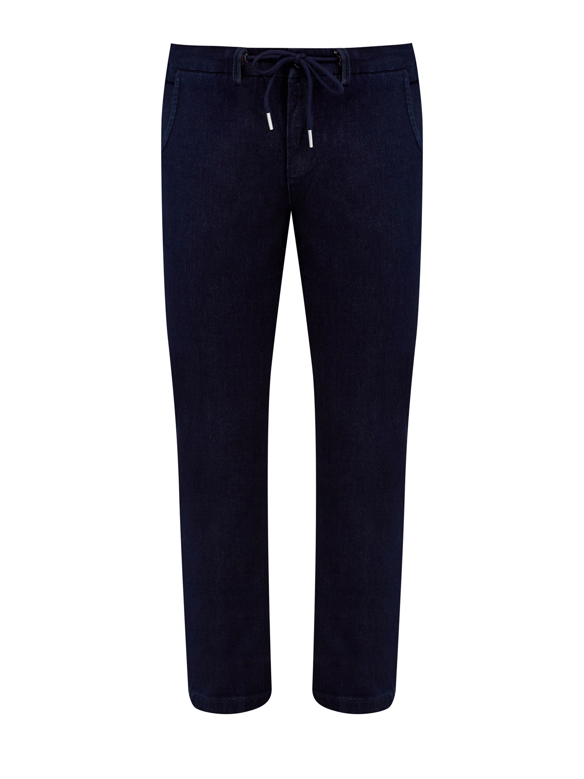 

Джинсы из эластичного денима с кулиской и вышитым логотипом, Синий, Джинсы из эластичного денима с кулиской и вышитым логотипом