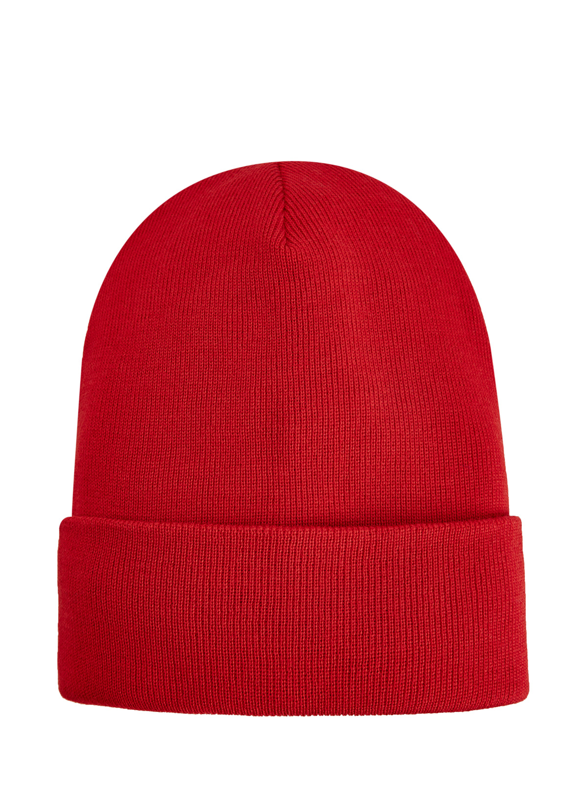 Шерстяная шапка из линии Après Ski с логотипом на отвороте MONCLER, цвет красный, размер 48;50 - фото 2