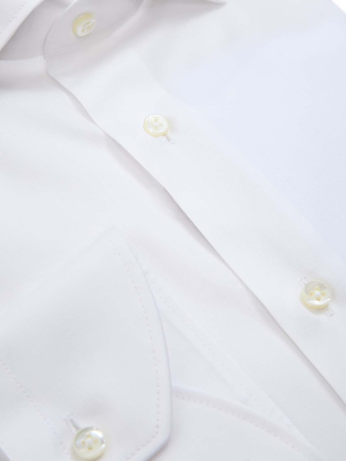 Базовая белая рубашка из хлопкового поплина CANALI, цвет белый, размер 50;52;52;54;56;58 - фото 3