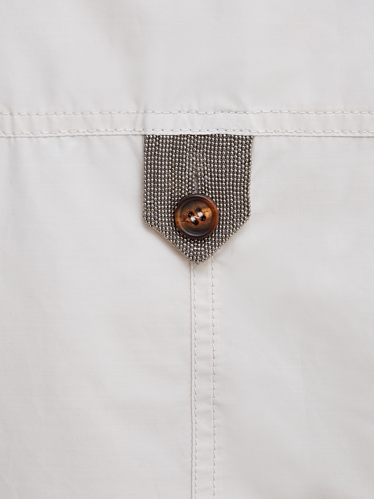 Куртка из водоотталкивающей тафты с ювелирной деталью BRUNELLO CUCINELLI, цвет белый, размер 44;46;48;38 - фото 5