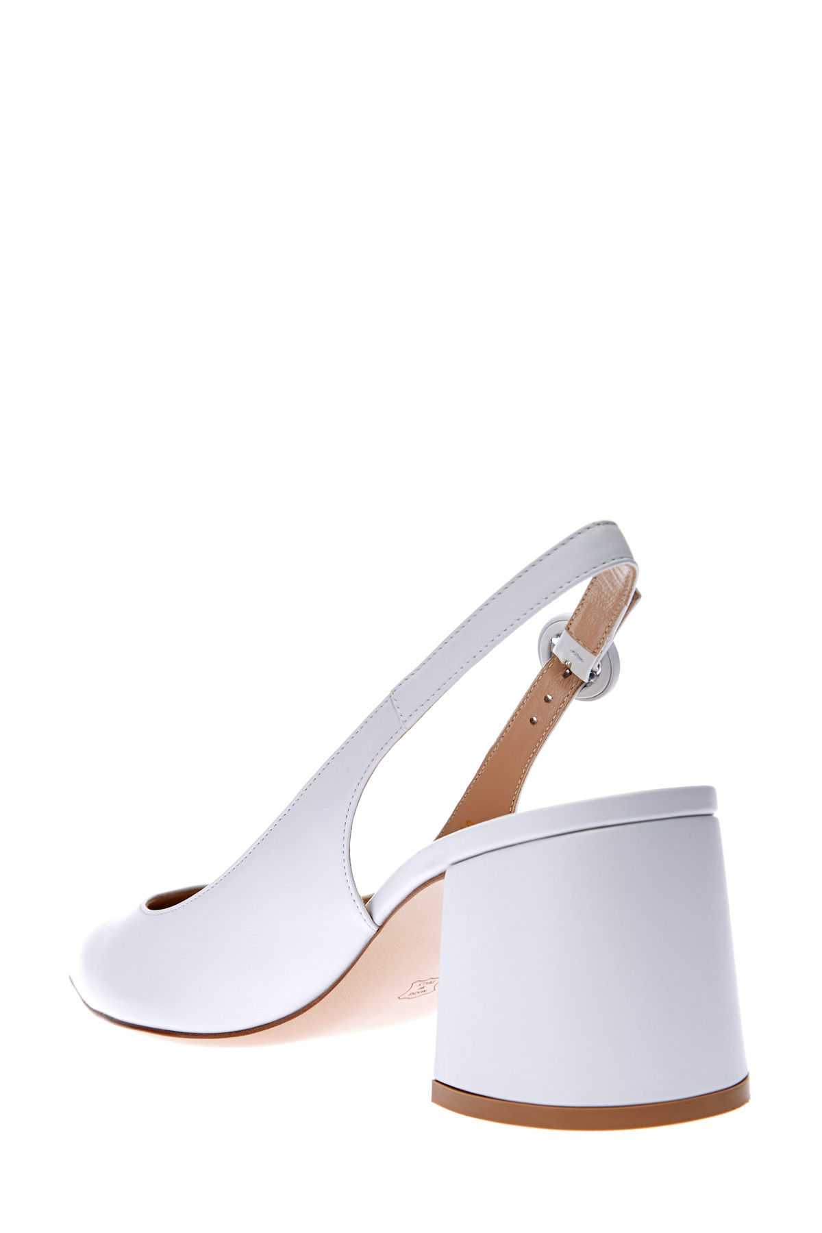 Открытые туфли Agata из матовой кожи GIANVITO ROSSI, цвет белый, размер 36;38;38.5;40 - фото 4